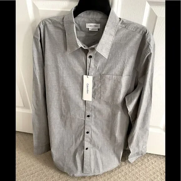 NWT Calvin Klein The Stretch-Cotton Shirt - Picture 5 of 12